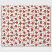 Santa Hats & Snowflakes Wrapping Paper Cadeaupapier (Vlak)