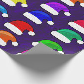 santa hats wrappers cadeaupapier (Hoek)