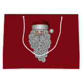 Santa Head met krulbaard Groot Cadeauzakje (Voorkant)