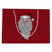 Santa Head met krulbaard Groot Cadeauzakje (Achterkant)