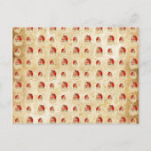 Santa Head Pattern Feestdagenkaart (Voorkant)