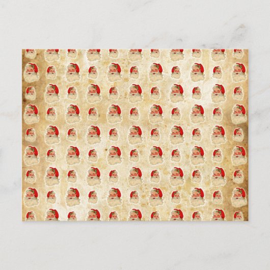  Santa Head Pattern Feestdagenkaart (Voorkant)