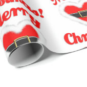 Santa Heart Cadeaupapier (Rol Hoek)