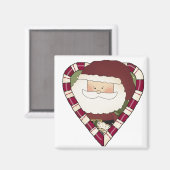 Santa Heart Vakantie Tshirts en geschenken Magneet (Voorkant / Achterkant)