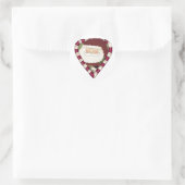 Santa Heart Vakantie Tshirts en geschenken Ronde Sticker (Tas)