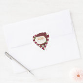 Santa Heart Vakantie Tshirts en geschenken Ronde Sticker (Envelop)