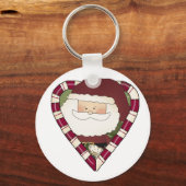 Santa Heart Vakantie Tshirts en geschenken Sleutelhanger (Voorkant)