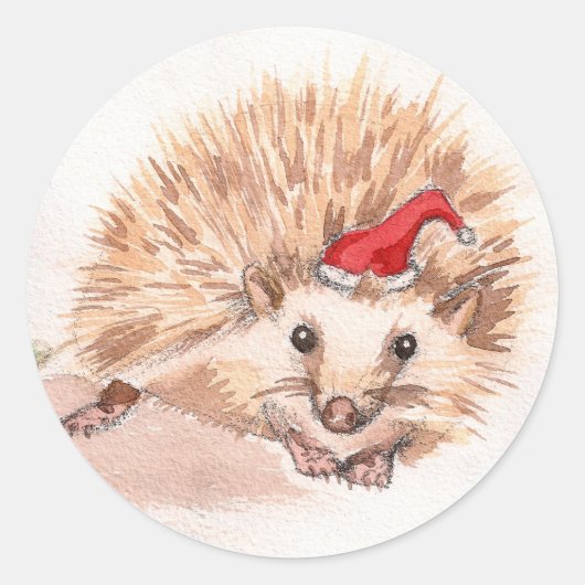 Santa Hedegel Ronde Sticker (Voorkant)