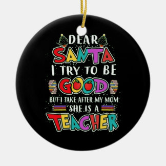 SANTA HEEFT EEN EENVOUDIGE BARTENDER KERAMISCH ORNAMENT