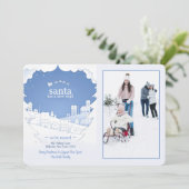 Santa heeft een nieuwe stop vakantie fotokaart kaart (Staand voorkant)
