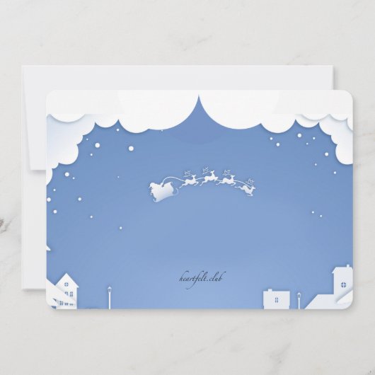 Santa heeft een nieuwe stop vakantie fotokaart kaart (Achterkant)