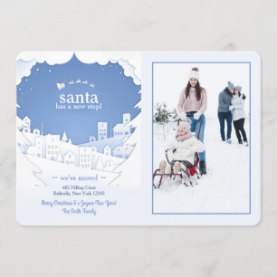 Santa heeft een nieuwe stop vakantie fotokaart kaart