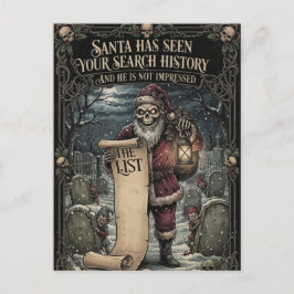 "SANTA HEEFT JE ZOEKGESCHIEDENIS GEZIEN" Griezelsi Briefkaart