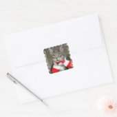 Santa Helper Cat Sticker (Envelop)