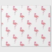 Santa Helper Flamingo's Patroon Cadeaupapier (Vlak)