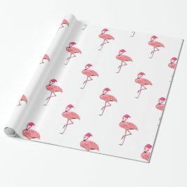 Santa Helper Flamingo's Patroon Cadeaupapier