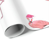 Santa Helper Flamingo's Patroon Cadeaupapier (Rol Hoek)