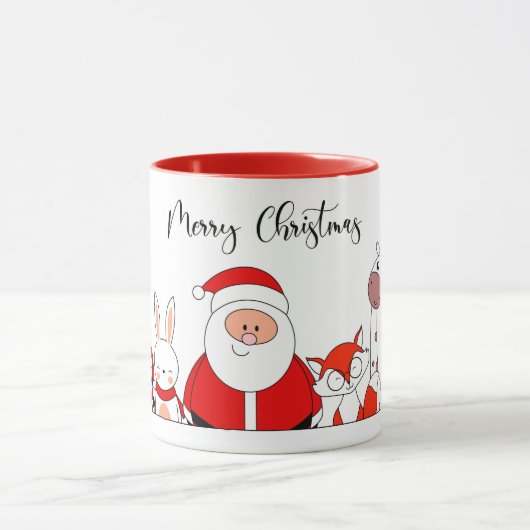 Santa & Helpers Christmas  Mug Mok (Midden)