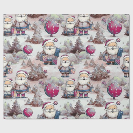 Santa Helpers Elegant Kerst Wrapping Papier (Vlak)