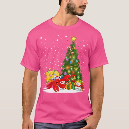 Santa Hermit Crab Xmas Tree Lighting Hermit Crab C T-shirt (Voorkant)