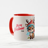 Santa Herten Vrolijk Kerstfeest voor mij Groet Mok (Voorkant links)