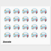 Santa, het is koud buiten. ronde sticker (Vel)