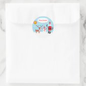 Santa, het is koud buiten. ronde sticker (Tas)