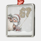 Santa Hiding from Six Seven Christmas Ornament (Links)