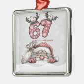 Santa Hiding from Six Seven Christmas Ornament (Links)