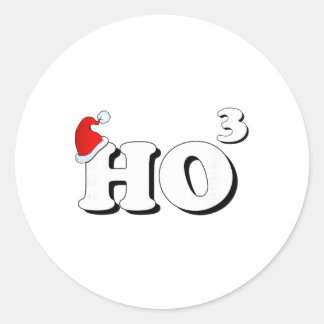 Santa Ho3 Ho Cubed Gift Women Men Teacher Funny Ch Ronde Sticker