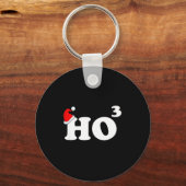 Santa Ho3 Ho Cubed Gift Women Men Teacher Funny Ch Sleutelhanger (Voorkant)