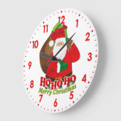 Santa ho die de klok van de grafische kerstmuur sn (Hoek)