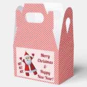 Santa Ho! Ho! Ho! Candy Cane Stripes aanpassen Bedankdoosjes (Geopend)