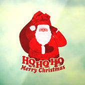 Santa Ho ho ho ho Merry Kerstred Raamsticker (Vel 3)