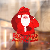 Santa Ho ho ho ho Merry Kerstred Raamsticker (Vel 2)