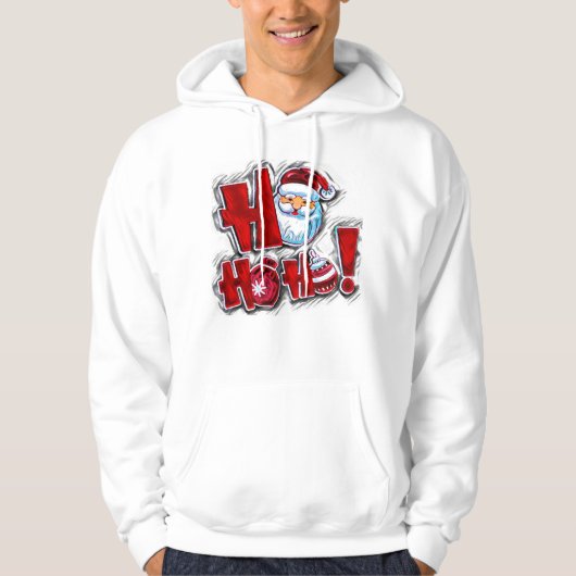 Santa ho ho ho hoodie (Voorkant)