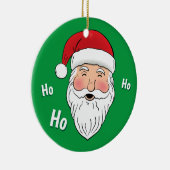 Santa (Ho, Ho, Ho) Keramisch Ornament (Rechts)