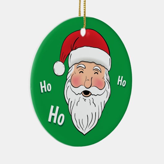Santa (Ho, Ho, Ho) Keramisch Ornament (Rechts)