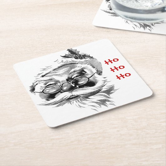 Santa Ho Ho Ho Onderzetter (Schuin)