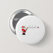Santa (Ho Ho Ho) Ronde Button 5,7 Cm (Voorkant /achterkant)