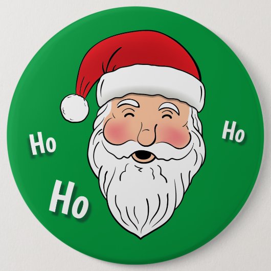 Santa (Ho, Ho, Ho) Ronde Button 6,0 Cm (Voorkant)
