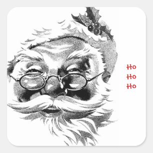 Santa Ho Ho Ho Vierkante Sticker
