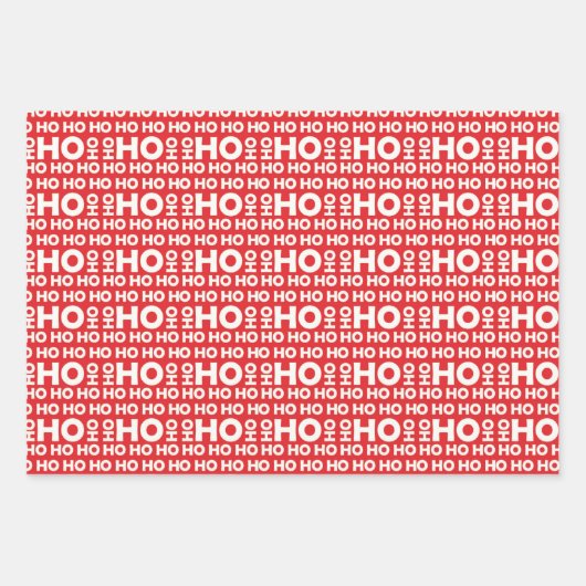 Santa Ho Ho Ho Wrapping Paper - Feestelijk Plezier (Voorkant)