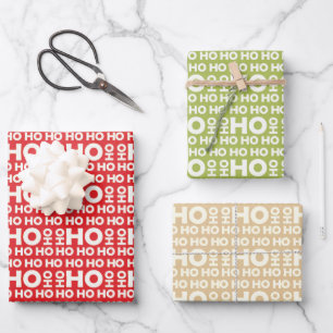 Santa Ho Ho Ho Wrapping Paper - Feestelijk Plezier