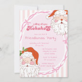 Santa Ho Ho Hos Grappige Vriendjes Kerstfeest Kaart (Voorkant)