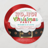 Santa Ho Ho Kerstmis en nieuwjaarsfeest Kaart (Voorkant / Achterkant)