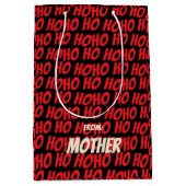 Santa Ho Ho Red Medium Cadeauzakje (Voorkant)