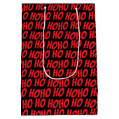 Santa Ho Ho Red Medium Cadeauzakje (Achterkant)
