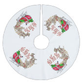 Santa Ho Ho Sleigh Reindeer Classic Kerstboom Rok (Voorkant)