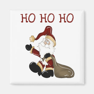 Santa HO HO T-shirts en geschenken Magneet